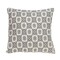 Nassau Collection 16" Beige Transitional Mosaic Embroidered Throw Pillow